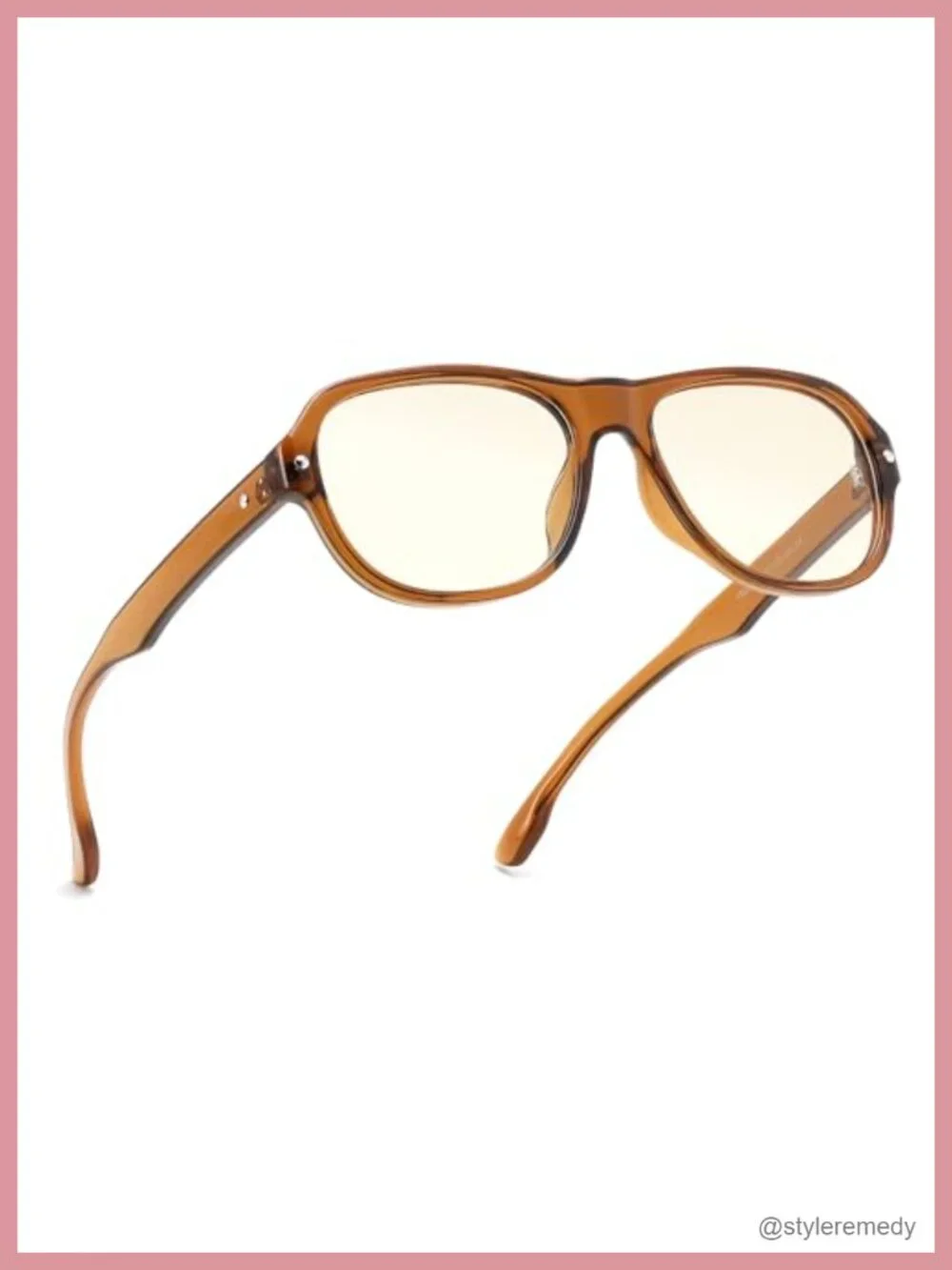 Square Retro Aviator Sunglasses UV400 Protection Plastic Frame